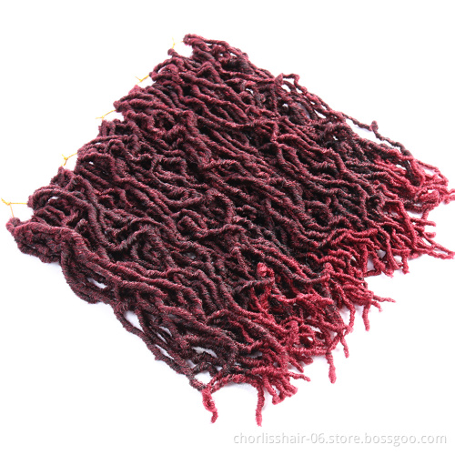 Most Natural Nu Locks Crochet Braids Synthetic Hair Extensions Faux Locs Crochet Synthetic Braiding Hair Extensions